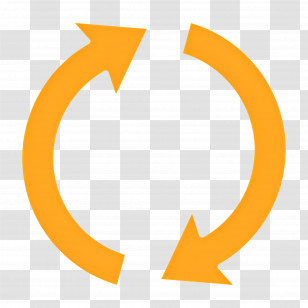 Circle Arrow - Orange Circular Arrows Loop Symbol Transparent PNG
