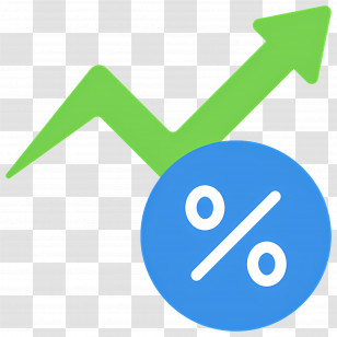 Growth Arrow - Growth Chart With Percentage Symbol Transparent PNG