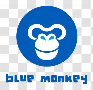 Monkey Logo - Blue Monkey Logo Transparent PNG