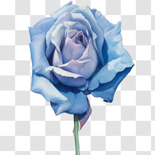 Blue Rose - Beautiful Blue Rose Artwork Transparent PNG