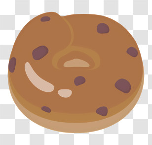 Food - Chocolate Chip Bagel Pastry Transparent PNG