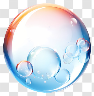 Pastel Soap Bubbles - Transparent Soapy Bubble Illustration Transparent PNG