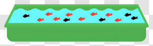 Icon - Fish Tank With Colorful Fish Transparent PNG