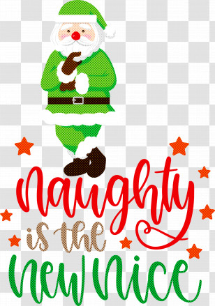 Naughty Chrismtas Santa Claus Transparent PNG
