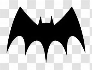 Batman Logo - Black Bat Symbol In Silhouette Transparent PNG