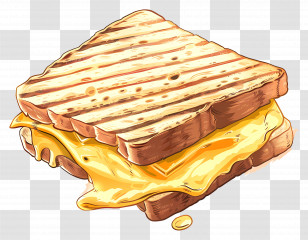Grilled Cheese Sandwich - Grilled Cheese Sandwich With Melted Cheese Transparent PNG