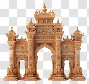 Temple Gate - Ornate Arch In Historical Style Transparent PNG