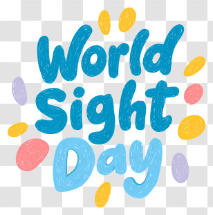 World Sight Day - Bright Teal World Sight Day Text Transparent PNG
