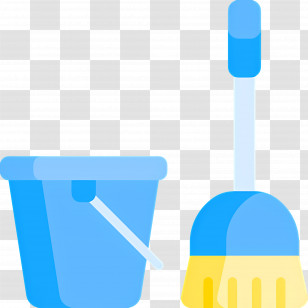 Cleaning Mop - Blue Cleaning Bucket And Mop Transparent PNG