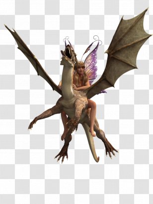 Dragon Rider Lady Of The Lake Fairy Riding - Fantasy - Velvet Transparent PNG
