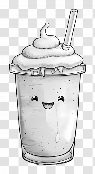 Smoothie - Smiling Milkshake Cartoon Transparent PNG