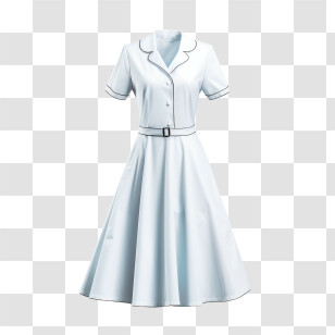 Doctor Cloth - Elegant White Dress With Classic Design Transparent PNG