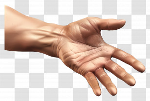 Hand Side View - Realistic Illustration Of A Human Hand Transparent PNG