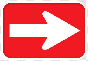 Arrow - White Right Arrow On Red Background Transparent PNG