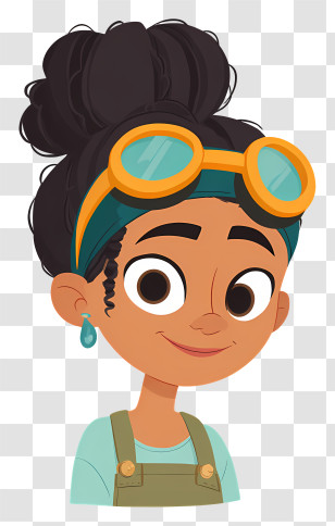 Jasmine Williams - Inventive Girl With Goggles Transparent PNG