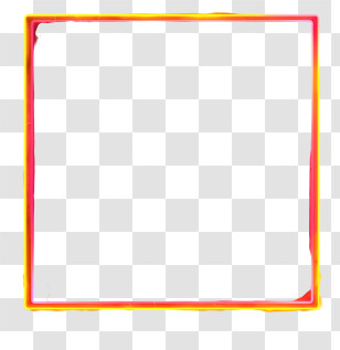 Neon Frame - Colorful Square Frame Transparent PNG