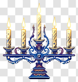 Candelabra - Ornate Candelabra With Candles Transparent PNG