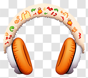 Doodle Christmas Earmuff - Colorful Headphones With Decorative Design Transparent PNG
