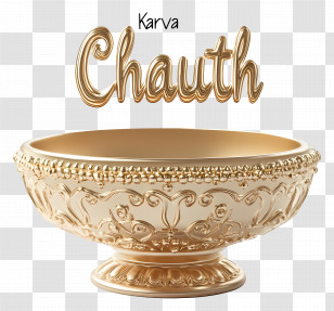 Karva Chauth - Decorative Karva Chauth Bowl Transparent PNG