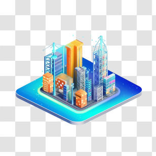 Wireless Network
 - Futuristic Cityscape Architectural Illustration Transparent PNG