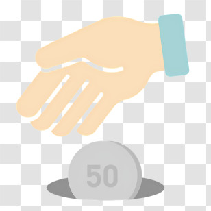 Cartoon - Hand Dropping A Coin For Savings Transparent PNG