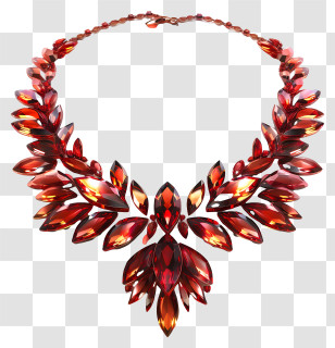 Necklace Jewelry - Elegant Red Gem Necklace Transparent PNG
