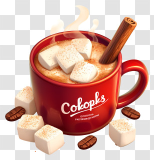 Hot Cocoa Mug Steam - Hot Chocolate With Marshmallows Transparent PNG