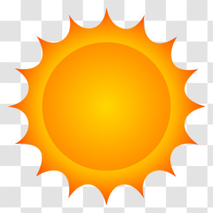 Sun - Bright Yellow Shining Sun Icon Transparent PNG