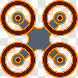 Drone Top View Illustration - Top View Of Quadcopter Drone Design Transparent PNG