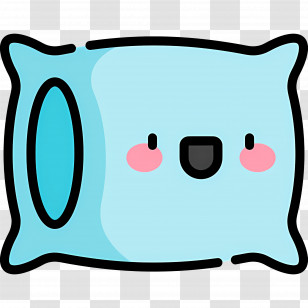 Sleeping Pillow - Cute Cartoon Pillow Illustration Transparent PNG