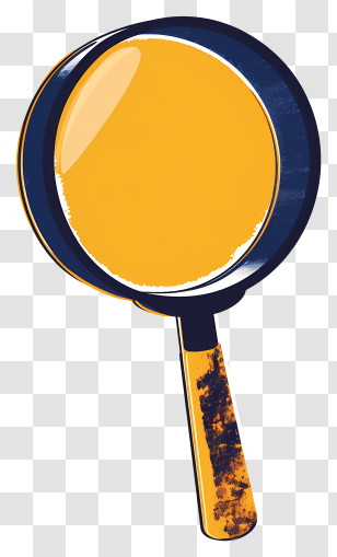 Magnifying Glass - Stylized Yellow Magnifying Glass Transparent PNG