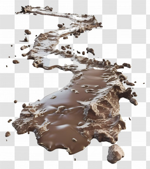 Mud Puddles - Flowing Puddle Of Mud Illustration Transparent PNG