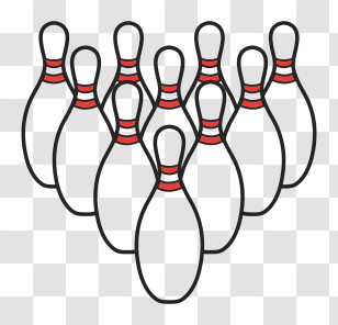 Cartoon - Set Of Bowling Pins Illustration Transparent PNG