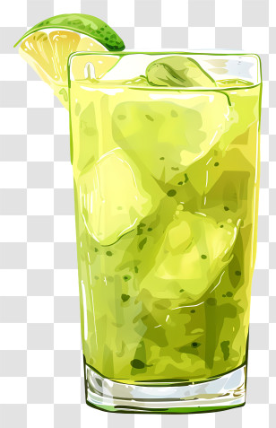 Aam Panna - Refreshing Lime Cocktail Glass With Ice Transparent PNG