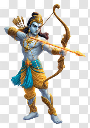 Shree Ram - Rama Drawing Bow And Arrow Transparent PNG