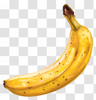 Banana - Yellow Ripe Banana Illustration Transparent PNG