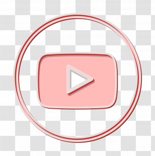 Youtube Icon Logo Peach Badge Transparent Png