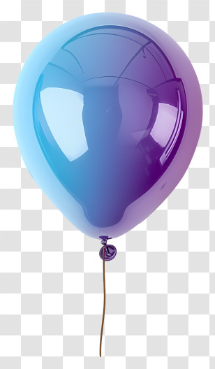 Balloon - Blue And Purple Gradient Balloon Illustration Transparent PNG