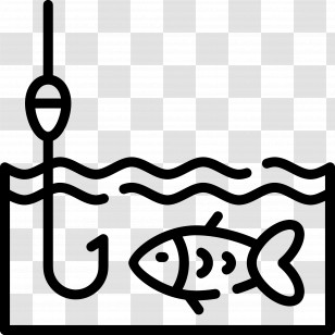 Fishing Hooks - Fishing Hook With Fish Transparent PNG
