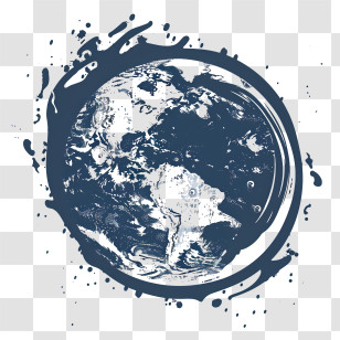 World Water Day - Earth With Splash Effect Illustration Transparent PNG