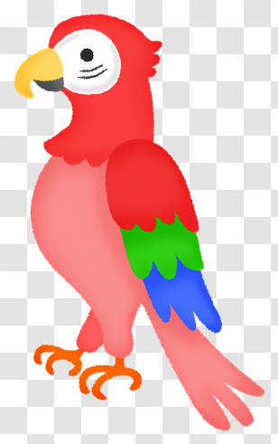 Icon - Bright And Colorful Parrot Illustration Transparent PNG