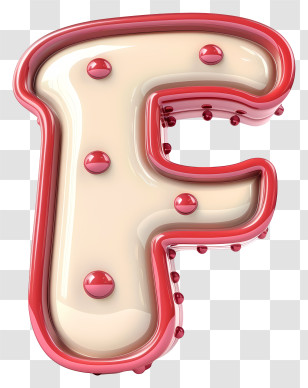 3d Cartoon Alphabet Letter - Decorative Letter F Transparent PNG
