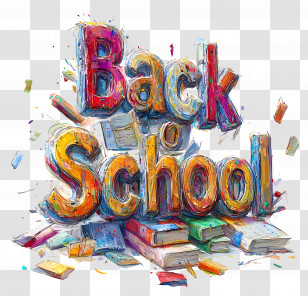 Back To School - Colorful Back To School Text Transparent PNG