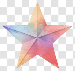 Star - Creative Pastel Colorful Star Transparent PNG