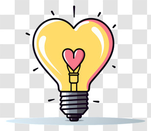 Light Bulb - Heart-Shaped Light Bulb Illustration Transparent PNG