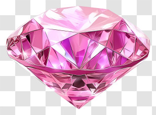 Pink Diamond - Elegant Pink Diamond Gemstone Transparent PNG