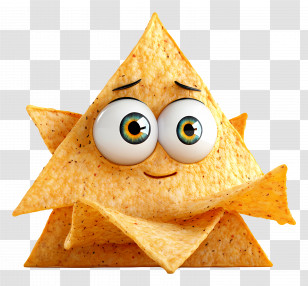 3d Tortilla Chips - Nacho Chips With Cartoon Eyes Transparent PNG