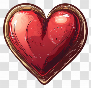 Heart - Shiny Red Heart Symbol Transparent PNG