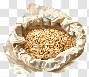 Jeera Rice - Brown Rice In Paper Bag Transparent PNG