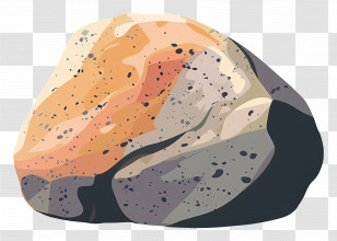 Stone Boulder - Illustrative Rock Image With Natural Textures Transparent PNG